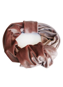Тюрбан MyScarf теплый one size розовый велюровый