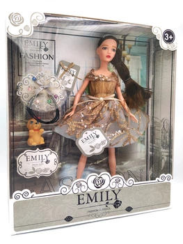 Кукла Эмили Emily Fashion Classics брюнетка в платье с высокой детализацией 30см вид 15