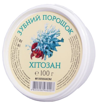 Зубной порошок Хитозан FARMAKOM банка 100 г (4820206960207)