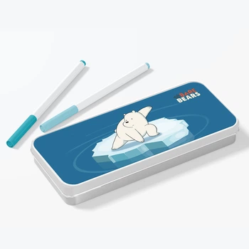 Пенал школьный металлический Вся правда о медведях (We Bare Bears) (34408-1775-3) Серебристый