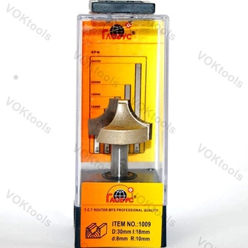 Фреза ГЛОБУС 1009 пазовая фасонная d8 D30 h18 R10
