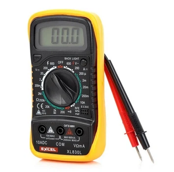 Мультиметр Excel DT-830L ART-3469 цифровой тестер Черно-желтый (10208)