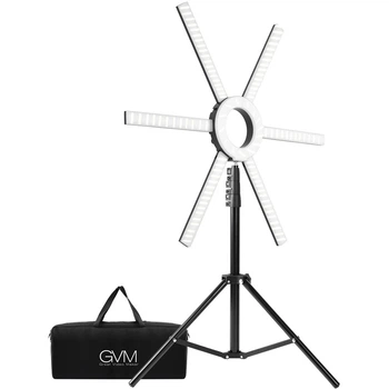Набор постоянного кольцевого LED света GVM 600S (3200-5600K) со съемными панелями