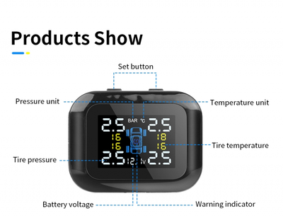 Система контроля давления в шинах TPMS Jansite EXT4 N 12 V