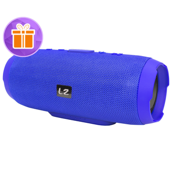 Портативная колонка LZ Charge 3 Blue беспроводное подключение для дома блютуз для вечеринок павер банк