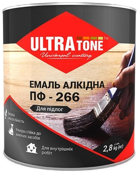 Эмаль алкидная ULTRA Tone ПФ-266 для пола 2.8 кг Золотисто-коричневая (708659)