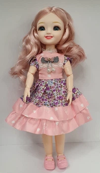Кукла BJD с 3D глазами карого цвета с улыбкой 33 см K1004