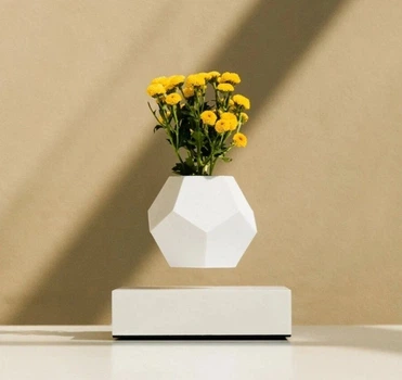 Левитирующий парящий вазон Flyte Planter Горшок в воздухе (Белая база)
