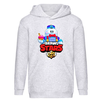 Худи детская Brawl Stars Lou (Бравл Старс Лу) серая (BRS gry) 140 см