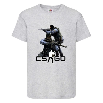 Футболка детская Контр Страйк 0018 (CS GO) серая (CSG gry 0018) 116 см