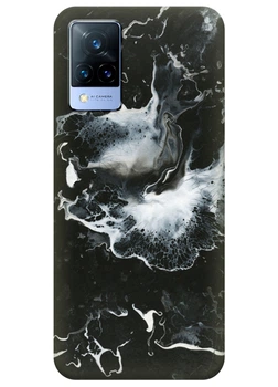 Силиконовый чехол ПринтОК для Vivo V21 - Всплеск мрамора