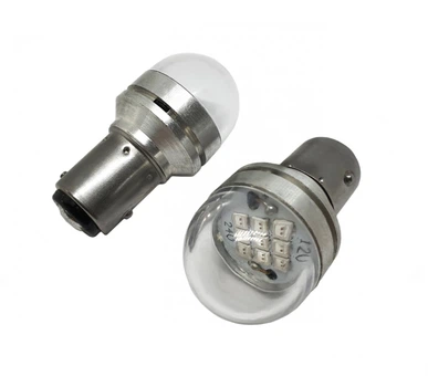 Світлодіодна лампа з цоколем 1157 BAY15d P21 / 5W 9 SMD 2835 9W 12-24V Червона Зроблено в Україні! Avtoexpect (57590)