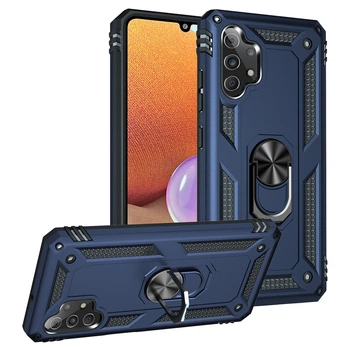 Чехол Shield для Samsung Galaxy A32 / A325 бампер противоударный с подставкой Blue