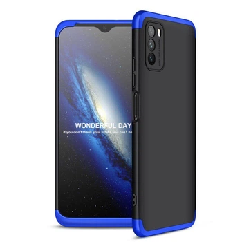 Чохол GKK 360 для Xiaomi Poco M3 бампер оригінальний Black-Blue