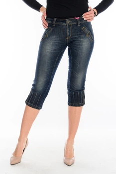 Капри Omat jeans 1563-803 26 Синие