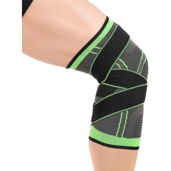 Бандаж колінного суглоба ALLS WN-26 Захист коліна еластичний на липучках Сірий