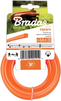 Леска для триммера Bradas Trimmer квадратная 2.4мм х 15м (ZTK2415K)
