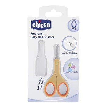 Ножницы детские Chicco с колпачком, оранжевые 05912.00