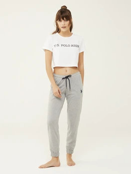 Пижамные штаны женские хлопковые U.S. Polo Assn 16600 S Серый меланж (8680557327786)
