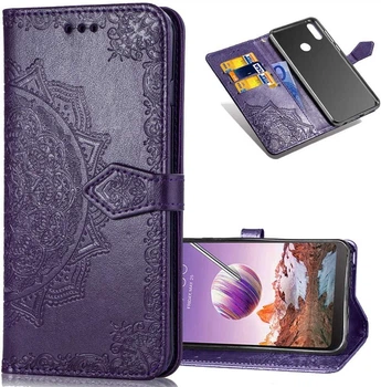 Чехол Vintage для Huawei Y6S 2019 книжка кожа PU с визитницей фиолетовый