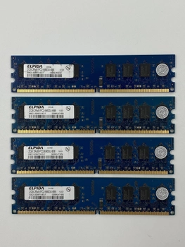 Оперативная память Elpida DIMM 8Gb (4*2Gb) DDR2 2Gb 800MHz PC2 6400U CL6 (EBE21UE8AFFA-8G-F) Б/У