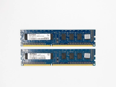 Оперативная память Elpida DIMM 4Gb (2*2Gb) DDR3-1333MHz PC3-10600 CL9 (EBJ20UF8BCF0-DJ-F) Refurbished