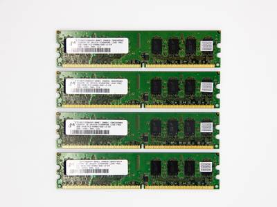 Оперативная память Micron DIMM 8Gb (4*2Gb) DDR2 800MHz PC2-6400 CL6 (MT16HTF25664AY-800E1) Refurbished