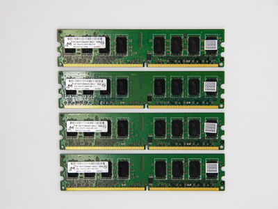 Оперативная память Micron DIMM 8Gb (4*2Gb) DDR2 800MHz PC2-6400 CL6 (MT16HTF25664AY-800J1) Refurbished