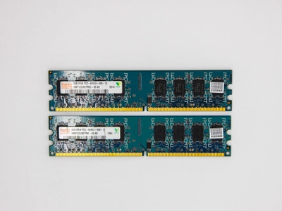 Оперативная память Hynix DIMM 4Gb (2*2Gb) DDR2-800MHz PC2-6400 CL6 (HMP125U6EFR8C-S6 AB) Refurbished