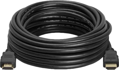Кабель Merlion HDMI-HDMI HIGH SPEED 20 м, v1.4, OD-7.5 мм, круглый Black, коннектор Black, (Пакет) Q25 (2000000086354)