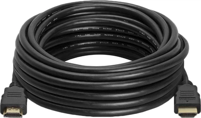 Кабель Merlion HDMI-HDMI HIGH SPEED 15 м, v1.4, OD-7.5 мм, круглый Black, коннектор Black, (Пакет) Q35 (2000000086361)