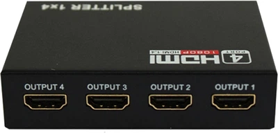 Активный HDMI сплитер Voltronic 1на4 порта, 4K, 2K, 3D, 1080Р, 1,4 версия, DC5V/2A Q50, Box (2000000161150)