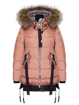 Пальто зимове Lebo Junior 8995 152 см Пудра