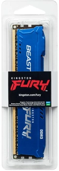 Оперативная память Kingston Fury DDR3-1866 8192MB PC3-14900 (Kit of 2x4096) Beast Blue (KF318C10BK2/8)