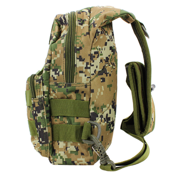 Рюкзак тактичний на одне плече AOKALI Outdoor A14 2L Camouflage Green (F_5368-16909)