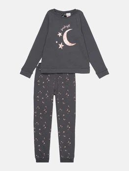 Пижама (кофта, брюки) H&M 122 128см темно серый звезды 120270379022