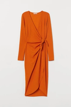 Платье H&M XS оранжевый 1068297830