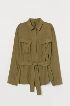 Рубашка H&M 38 зеленый 23038243601