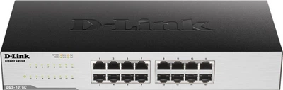 Коммутатор D-Link 16 портов 10/100/1000Base-T неконтролируемый черный (695503)
