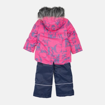Зимовий комплект (куртка + напівкомбінезон) Garden Baby 102024-63/32 Малина/Сині літери/Синій