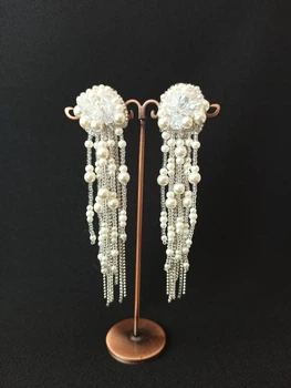 Серьги свадебные Ksenija Vitali White silver SB-00017