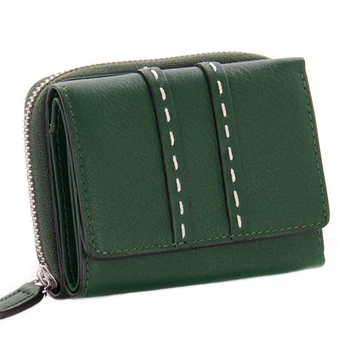 Кошелек женский маленький кожаный зеленый Picard 9636 pinegreen