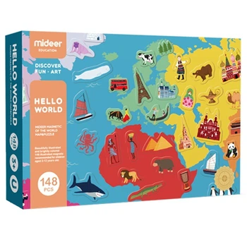Магнитная карта мира Hello World MiDeer (MD1018)