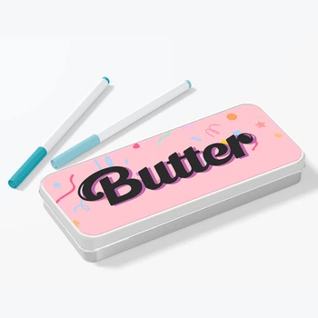 Пенал школьный металлический БТС (BTS Butter) (34408-3274-3) Серебристый