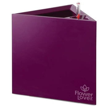 Умный вазон Plastkon Triangle Flower Lover 21x21x21 см пурпурный 41118083