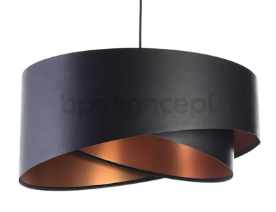 Абажур BPS Koncept 50cm CZARNY LATEX I MIED