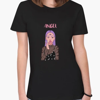 Футболка женская Ангел Диджитал Арт (Angel Digital art)&nbsp; (8976-1635-3) L Черная