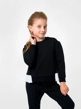 Дитячий світшот для дівчинки Smil Study kids 116469 122 см Чорний (4824039230285)