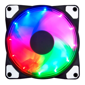 Кулер корпусной Voltronic sleeve fan 3pin + 4pin - 120мм, 12V, 1100об/мин, 16LED, RGB
