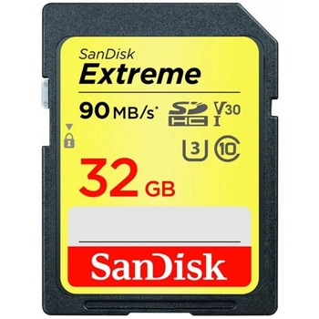 Карта пам'яті SanDisk SDHC 4k Extreme 32GB C10 V30 UHS-I U3 (SDSDXVE-032G-GNCIN)